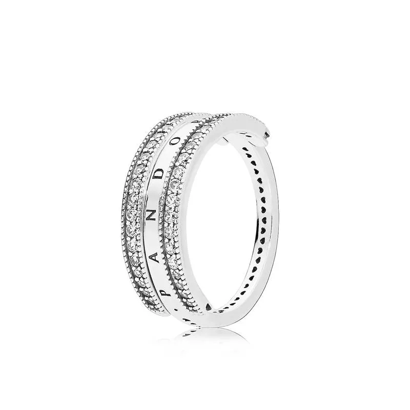 ANILLO PANDORA CORAZONES GIRANDO 197404CZ