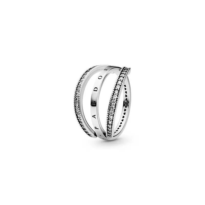 ANILLO PANDORA CORAZONES GIRANDO 197404CZ