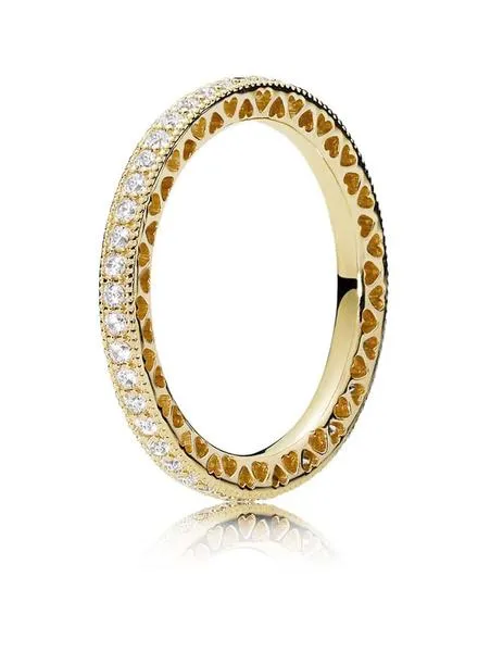 anillo pandora shine corazones