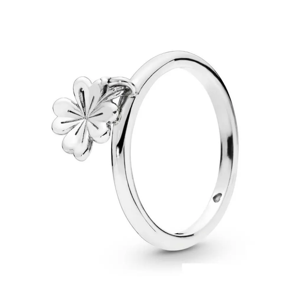 ANILLO PLATA TREBOL COLG