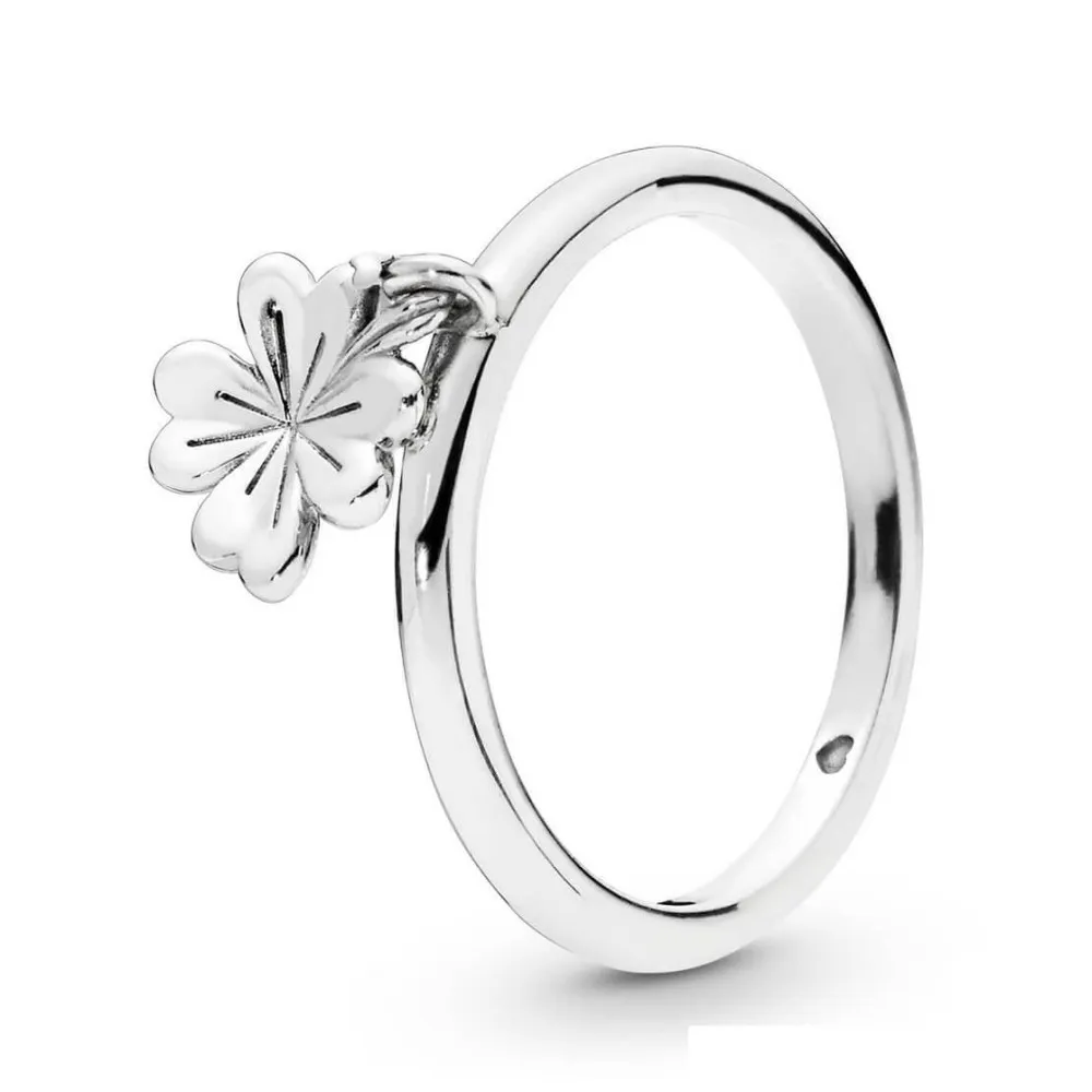 ANILLO PLATA TREBOL COLG