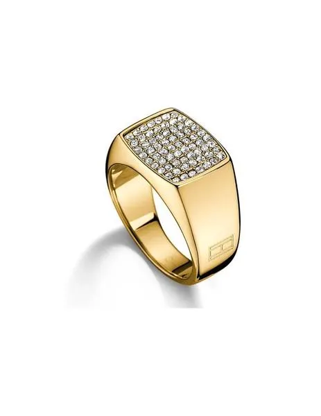 anillo tommy hilfiger damsky gold