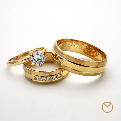 Argollas y Anillo en Oro 18k /REF. 065SO