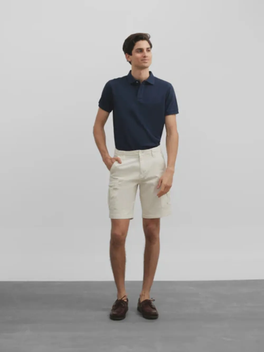 BERMUDA CARGO SILBON BEIGE CLARO