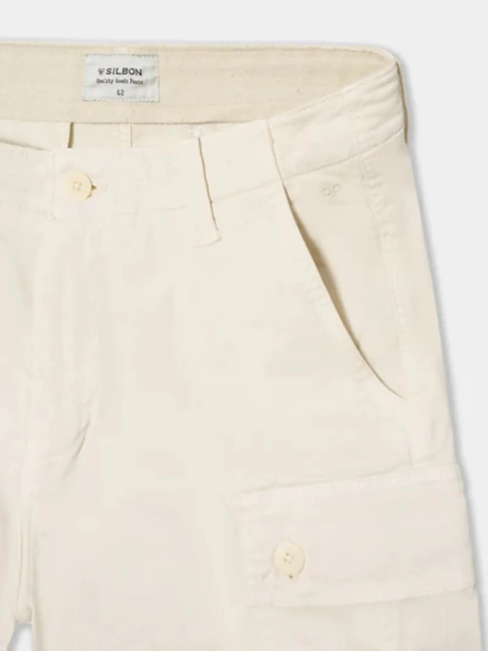 BERMUDA CARGO SILBON BEIGE CLARO