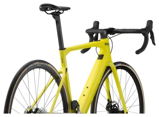 BMC Bicicleta eléctrica de carretera BMC Roadmachine AMP Two Sram Rival eTap AXS 12S 350 Wh 700 mm Amarillo lima 2023