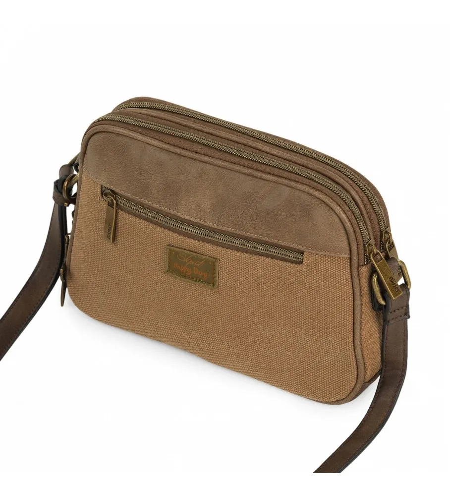 BOLSO BANDOLERA CASUAL 312783 MARRóN  26X18X7CM