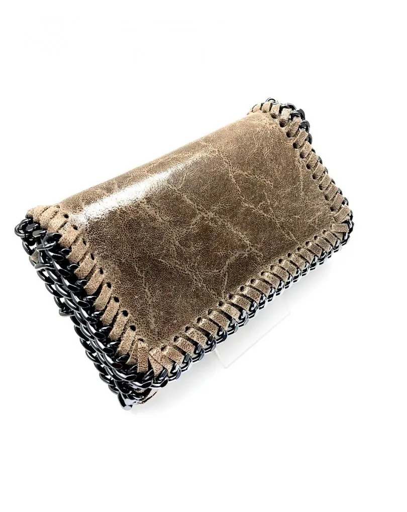 BOLSOS  BANDOLERA  PIEL TOPO CON CADENA IDEALES PARA LA NOCHE