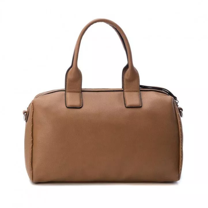 bolsos Refresh marrón con detalles de agujeros y dos asas