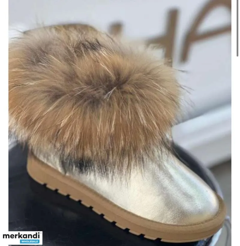 BOTAS DE NIEVE PARA MUJER  CUERO NATURAL  PIEL REAL! NOVEDAD