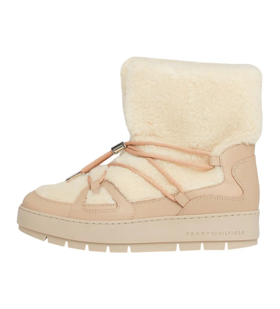 Botas de Nieve Peluche beige