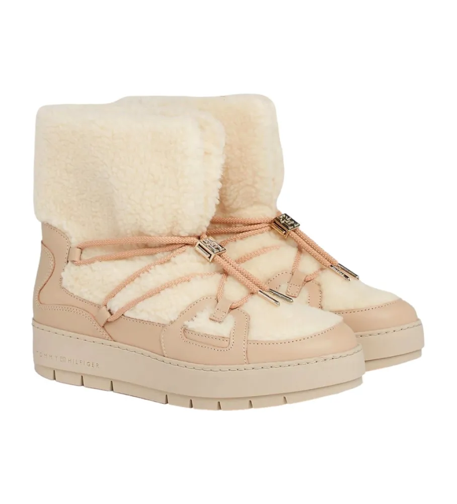 Botas de Nieve Peluche beige