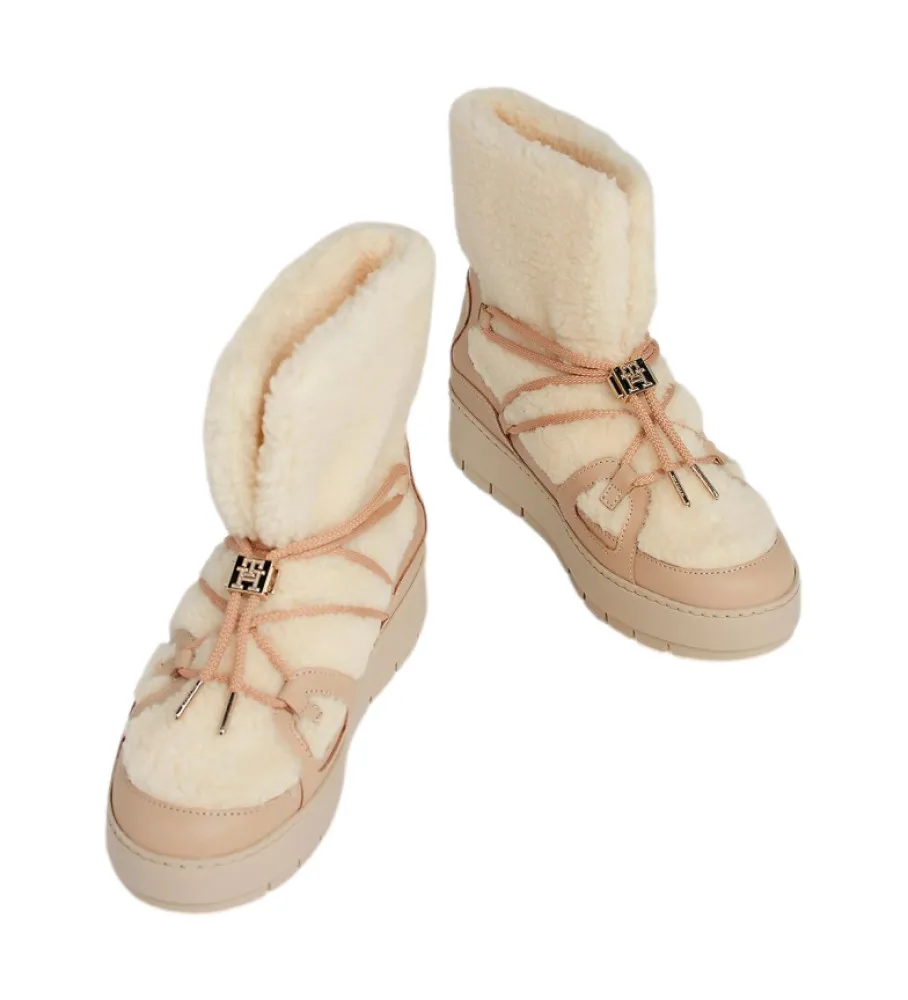 Botas de Nieve Peluche beige