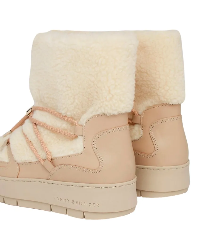 Botas de Nieve Peluche beige