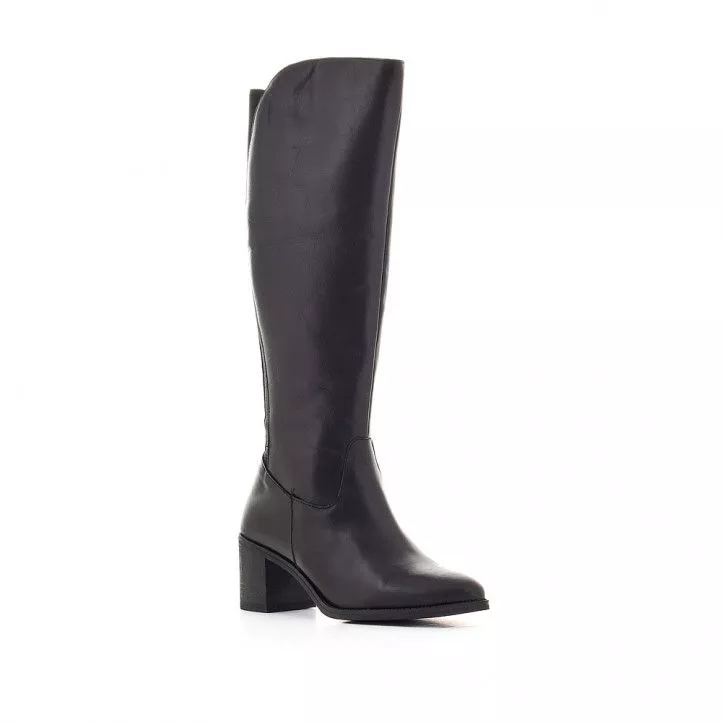 Botas tacón Redlove raina negras con elástico posterior