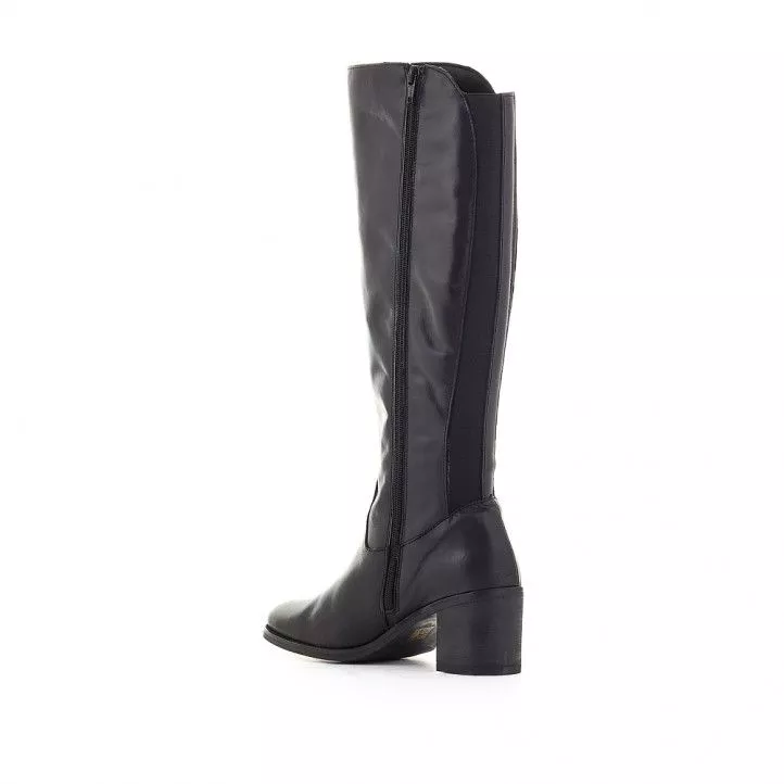 Botas tacón Redlove raina negras con elástico posterior
