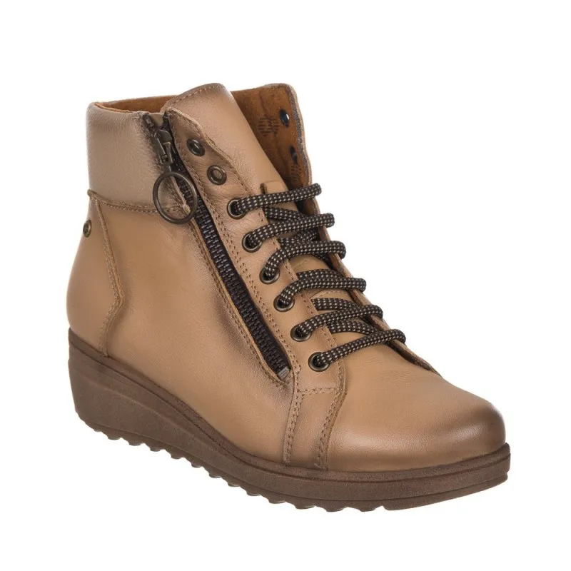 Botines Planos Zapp 27891 Mujer Taupe