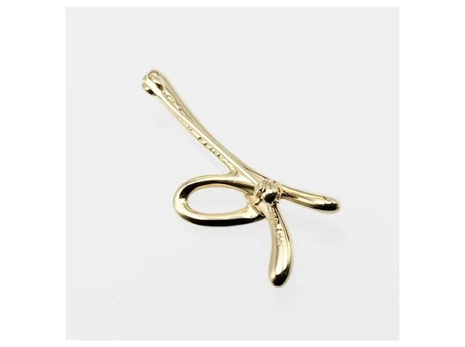 Broche de oro amarillo de 18K con la inicial K de Tiffany & Co. 