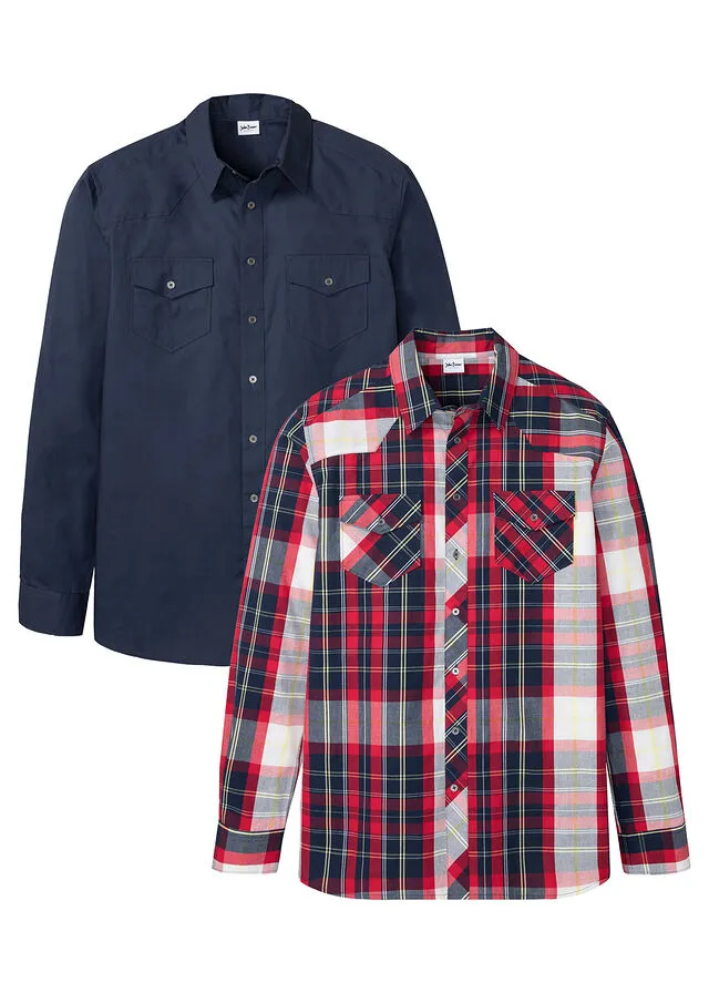 CAMISA DE MANGA LARGA AZUL MARINOAZUL MARINO DE CUADROS