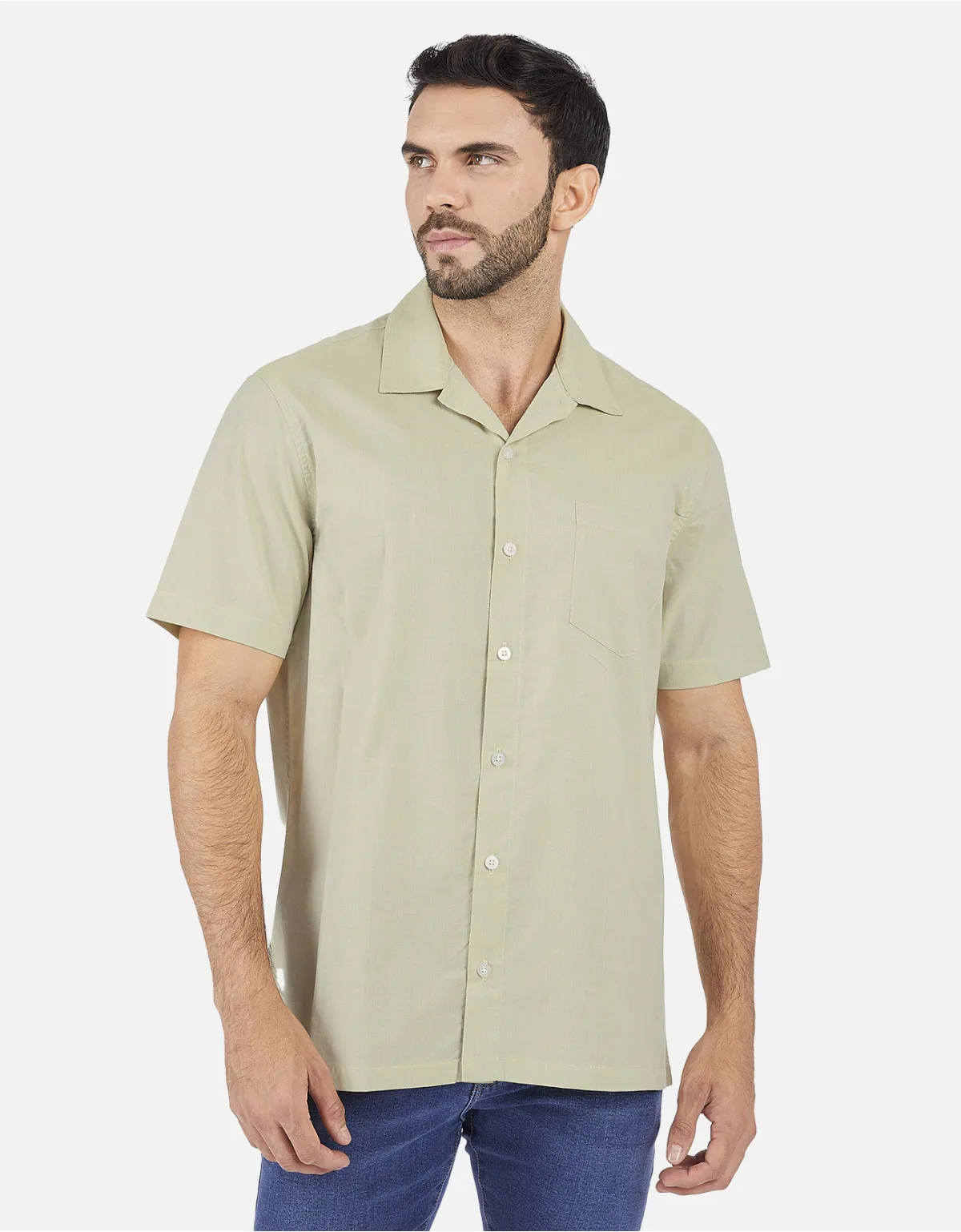 Camisa regular fit amarillo