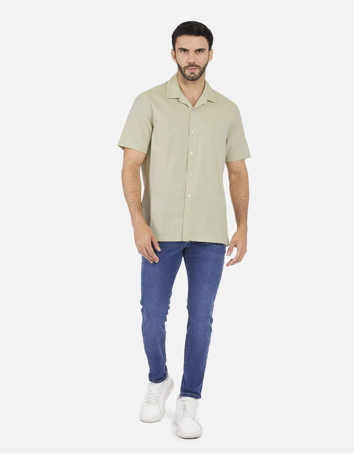 Camisa regular fit amarillo