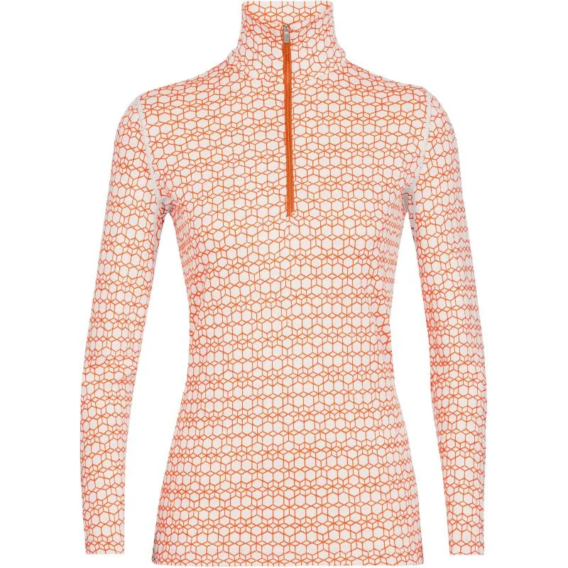 Capa base ICEBREAKER W 250 Vertex Ls Half Zip Alpine Geo (Snow/flash/j) Mujer