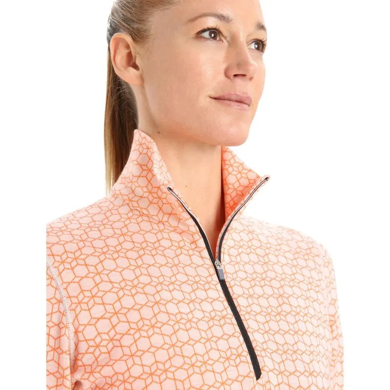 Capa base ICEBREAKER W 250 Vertex Ls Half Zip Alpine Geo (Snow/flash/j) Mujer