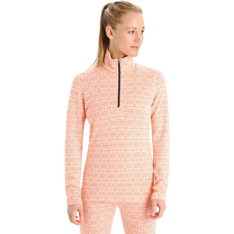 Capa base ICEBREAKER W 250 Vertex Ls Half Zip Alpine Geo (Snow/flash/j) Mujer