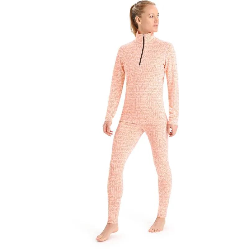 Capa base ICEBREAKER W 250 Vertex Ls Half Zip Alpine Geo (Snow/flash/j) Mujer