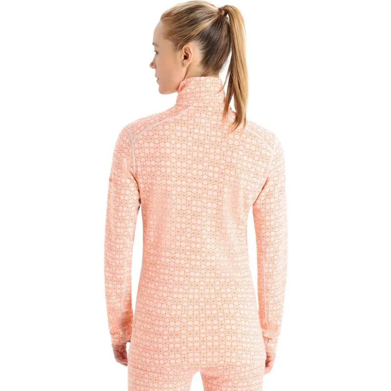 Capa base ICEBREAKER W 250 Vertex Ls Half Zip Alpine Geo (Snow/flash/j) Mujer