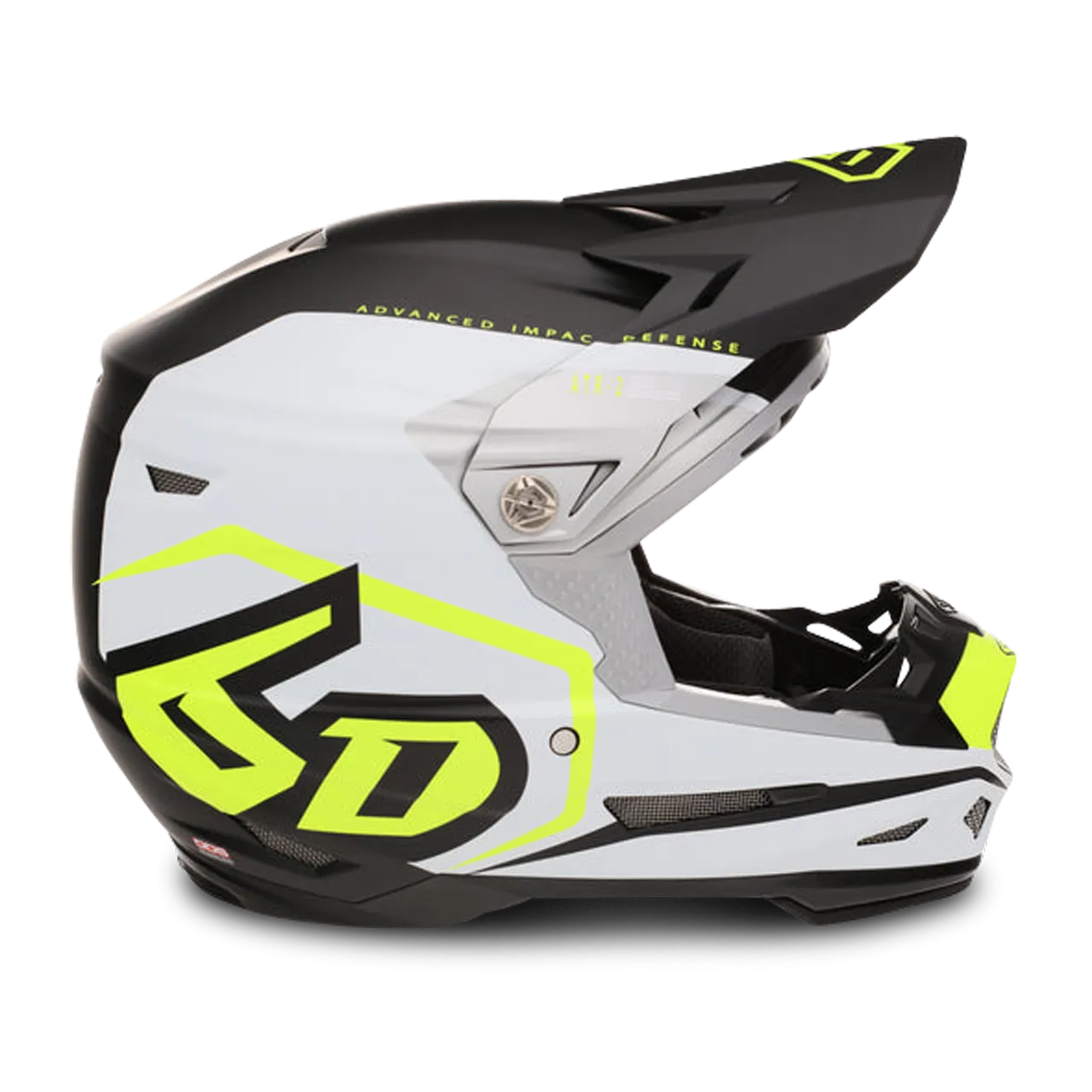 CASCO DE CROSS 6D ATR2 DELTA AMARILLO NEóN 