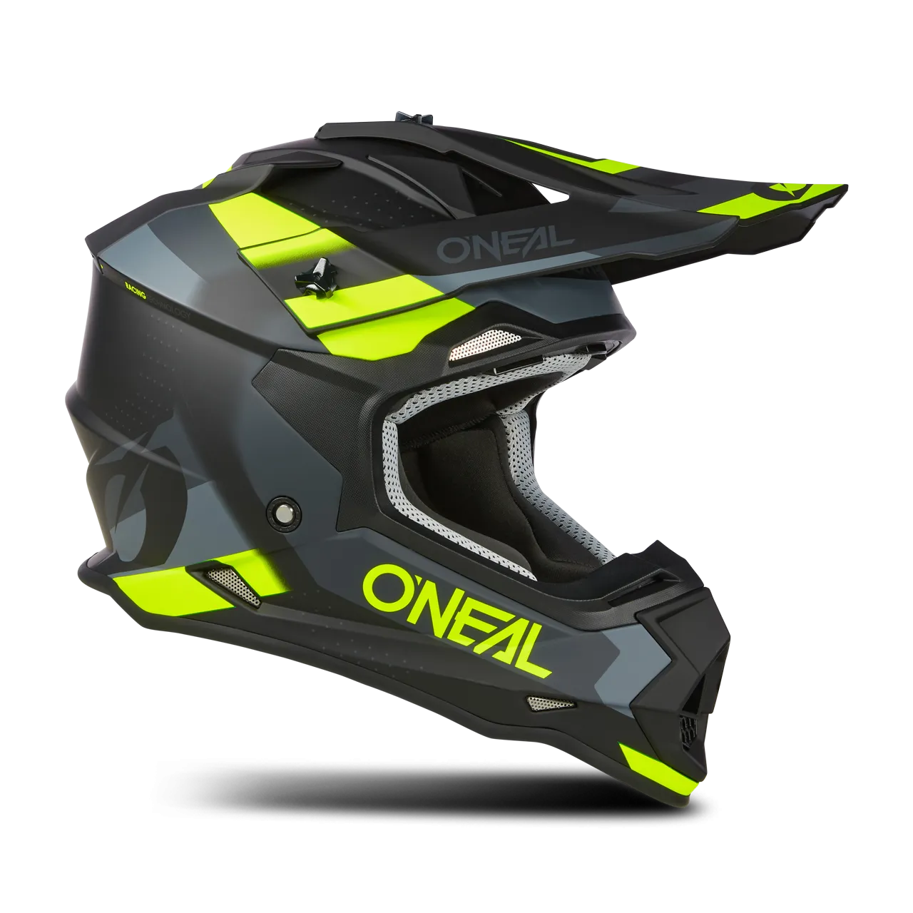CASCO DE CROSS O'NEAL 2SRS SPYDE V.23 NEGROGRISAMARILLO NEóN 