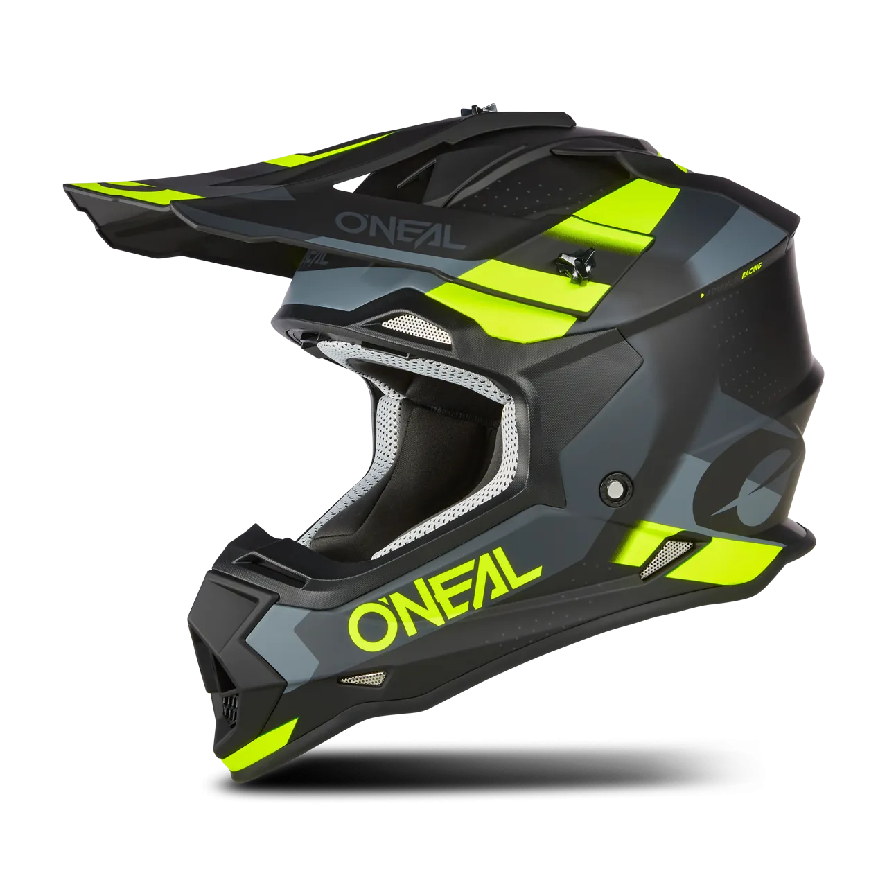 CASCO DE CROSS O'NEAL 2SRS SPYDE V.23 NEGROGRISAMARILLO NEóN 
