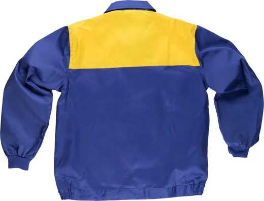 Cazadora Canesú combinado cremalleras de nylon Azulina Amarillo