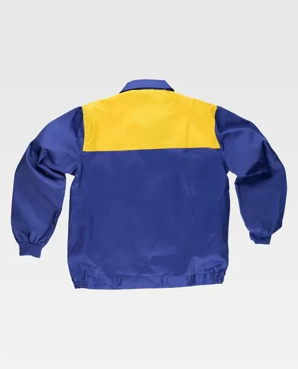 Cazadora Canesú combinado cremalleras de nylon Azulina Amarillo