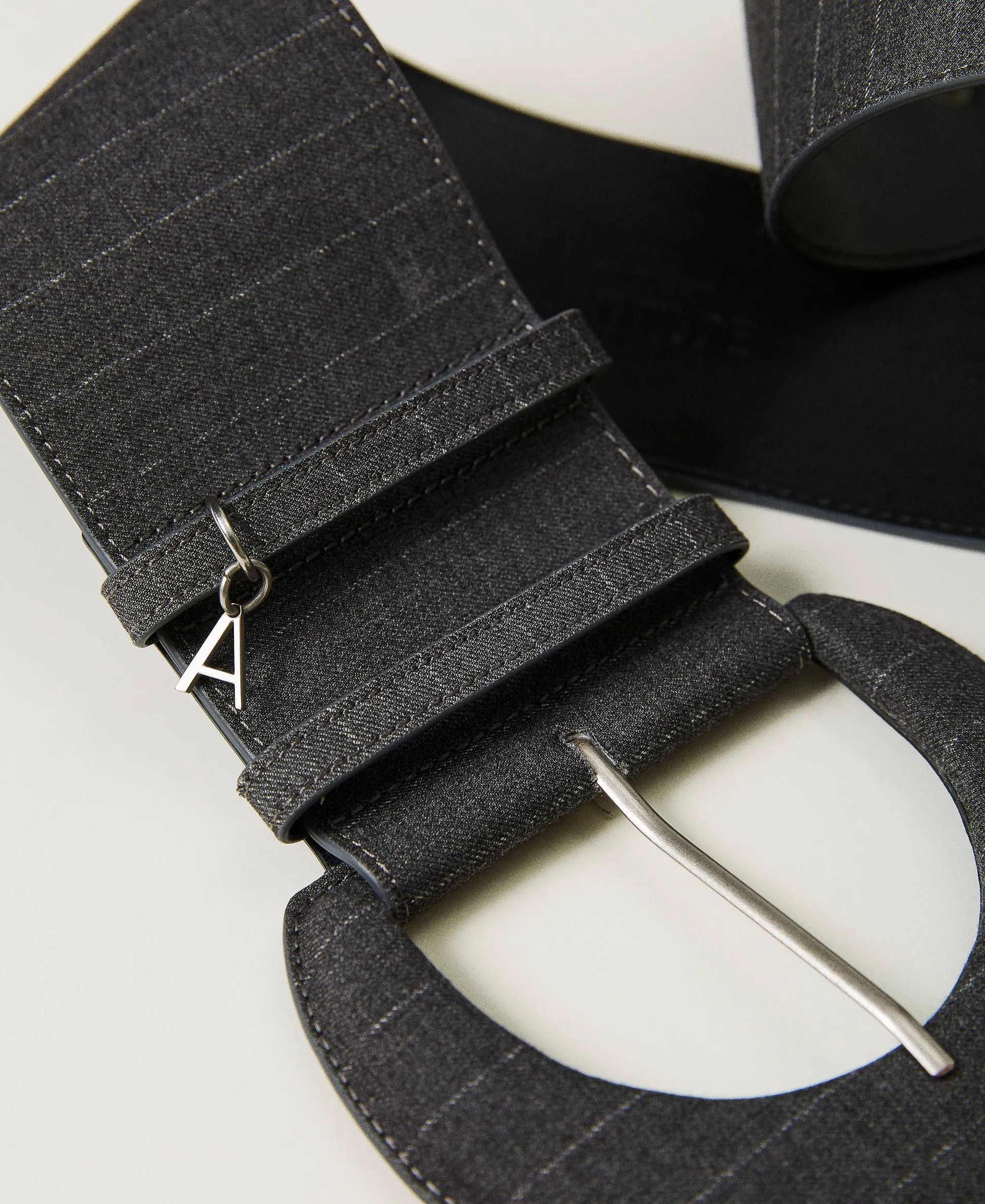 Ceinture taille haute rayée