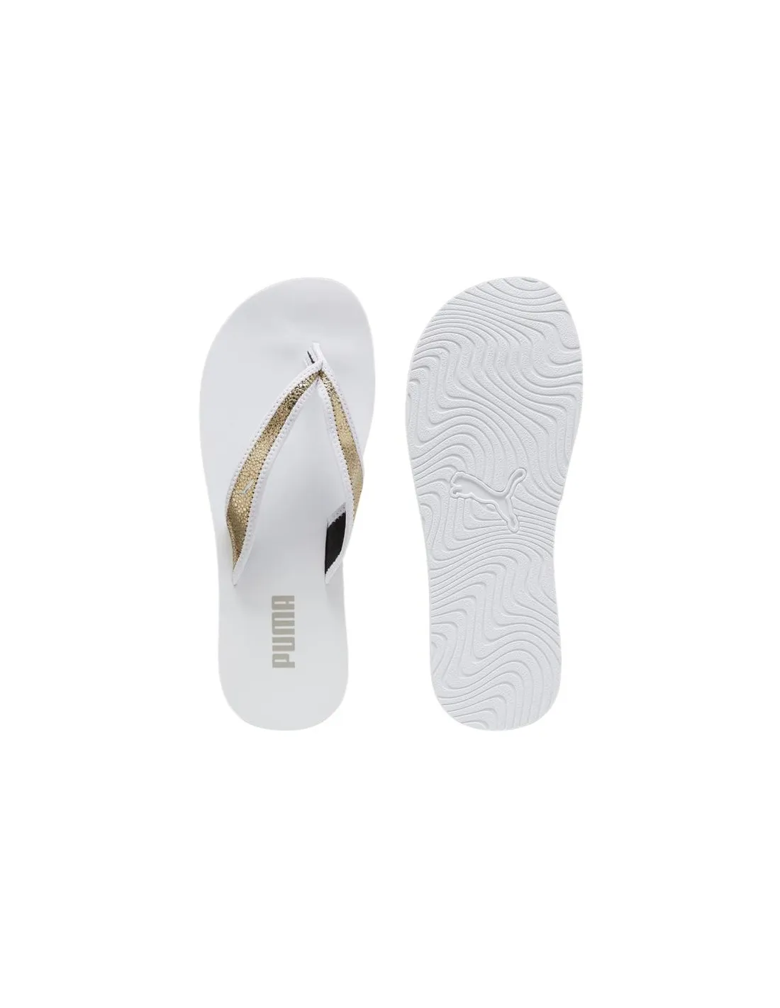 Chanclas Puma Sandy Flip Metallic Blanco Mujer