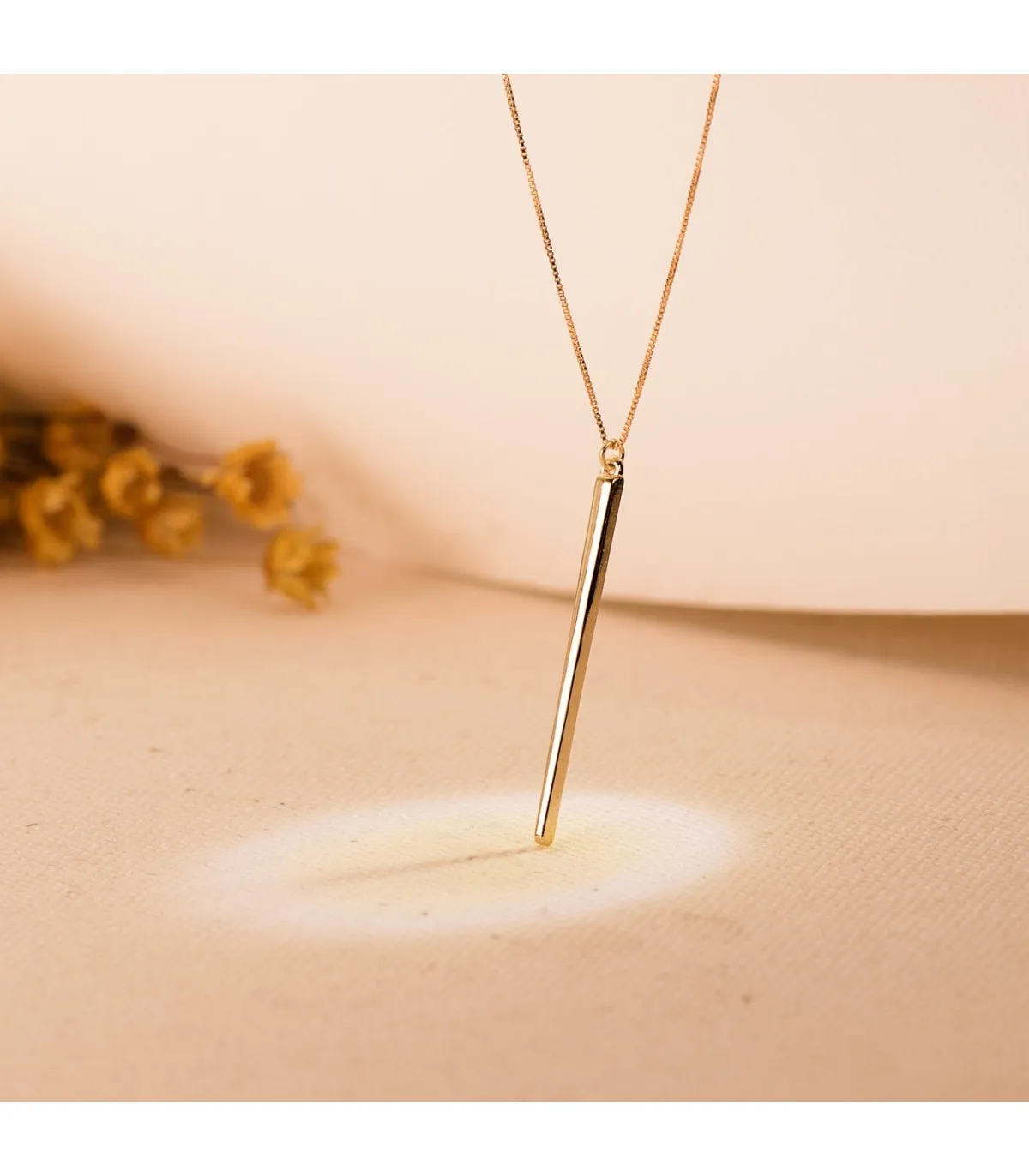 Collar Oro Amarillo 18K Barra Pincho