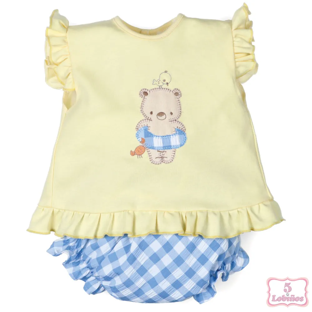 CONJUNTO BEBÉ NIÑA OSITO Popys