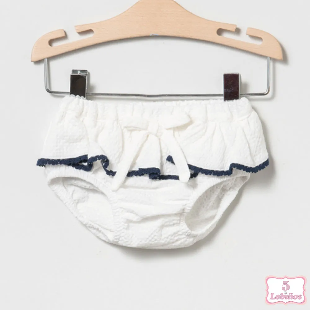CONJUNTO BEBÉ NIÑA RAYAS AZUL Coco Acqua