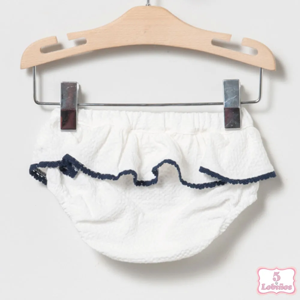CONJUNTO BEBÉ NIÑA RAYAS AZUL Coco Acqua