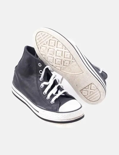 Converse Zapatilla negra polipiel cordón