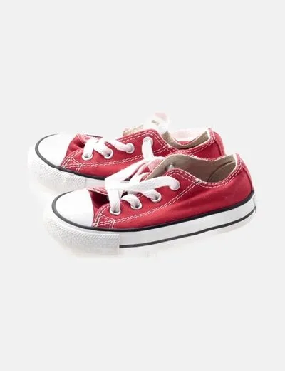 Converse Zapatilla roja acordonada