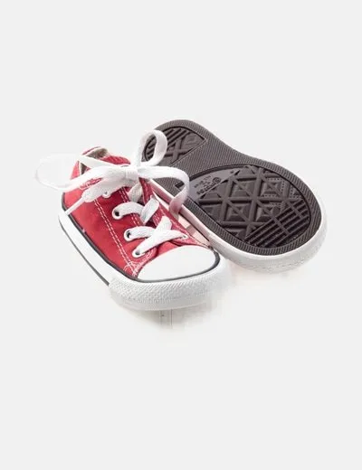 Converse Zapatilla roja acordonada