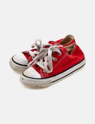 Converse Zapatilla roja tela