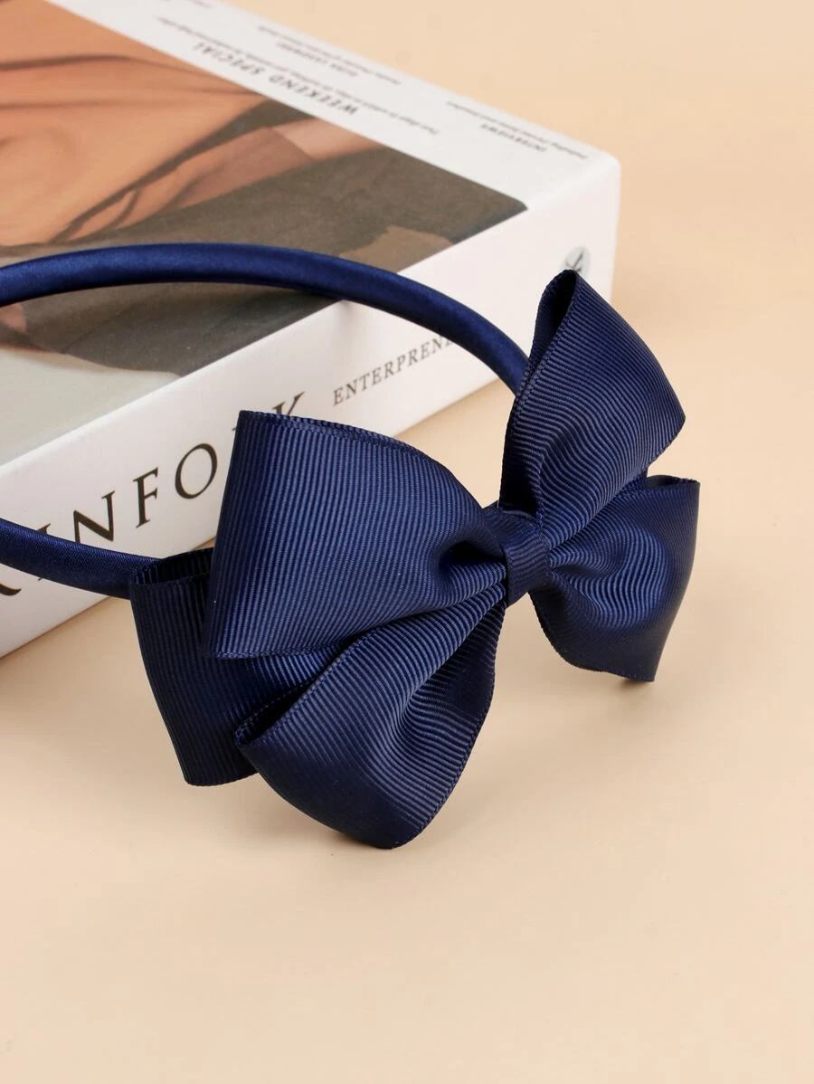 Diadema con lazo azul marino