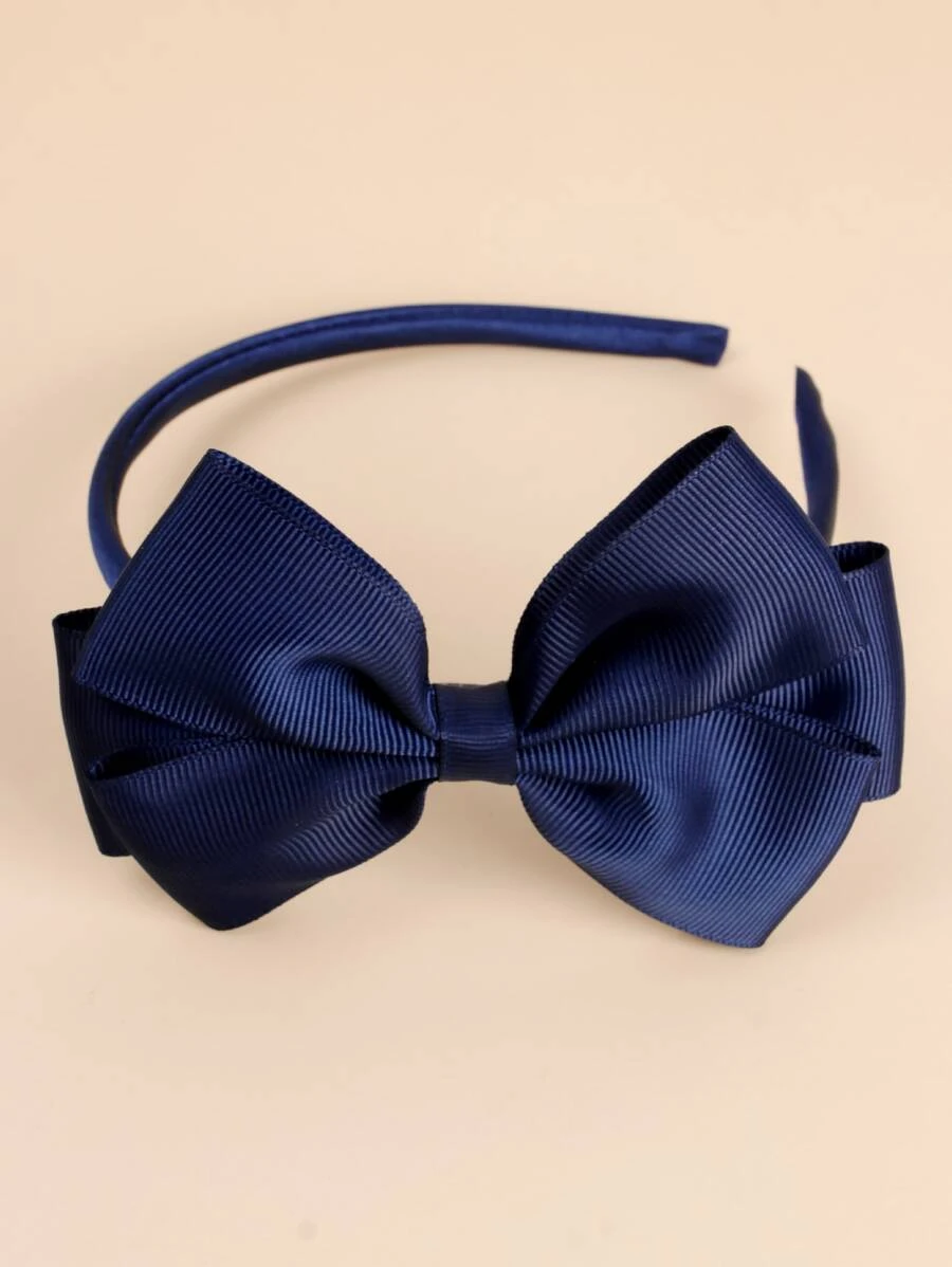 Diadema con lazo azul marino