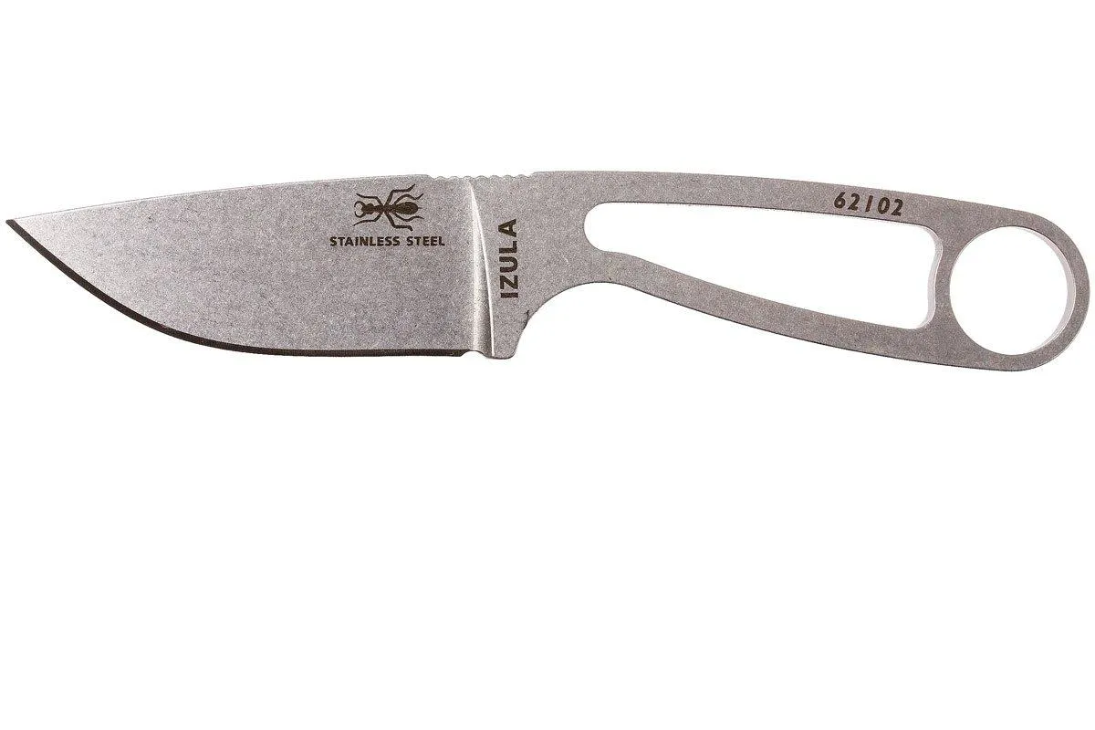 ESEE IZULA STAINLESS IZULASSKIT CUCHILLO DE CUELLO CON FUNDA NEGRA + CLIP DE CINTURóN