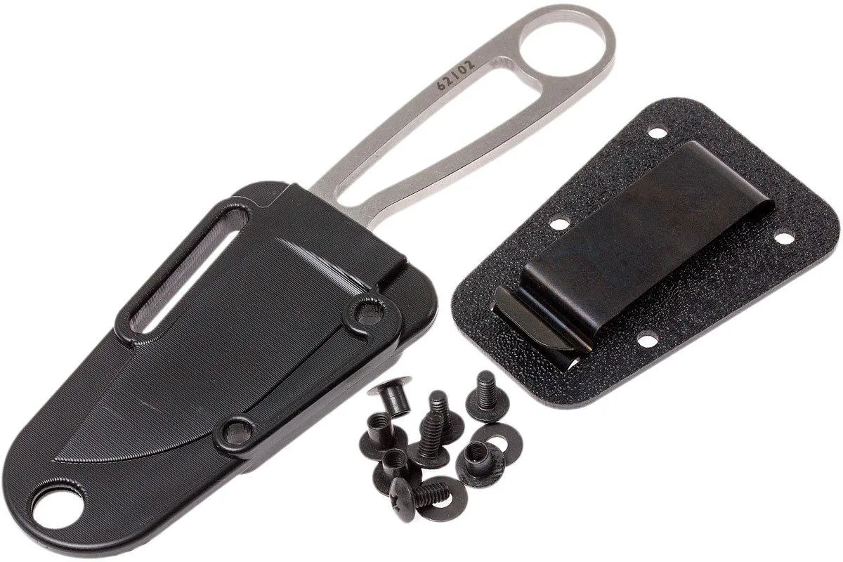ESEE IZULA STAINLESS IZULASSKIT CUCHILLO DE CUELLO CON FUNDA NEGRA + CLIP DE CINTURóN