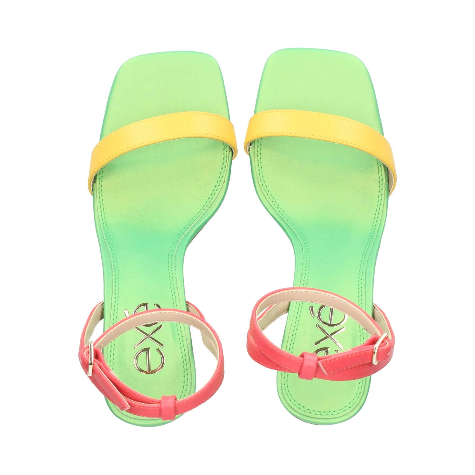 EXE Sandalias con tacón de Mujer VERDE